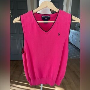 Ralph Lauren Pink V-Neck Sweater